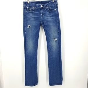 True Religion Billy Distressed Straight-Leg Jean